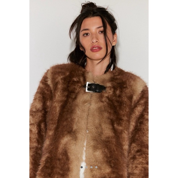 Apparis Jackets & Blazers - APPARIS Petra Brown Faux Fur Jacket